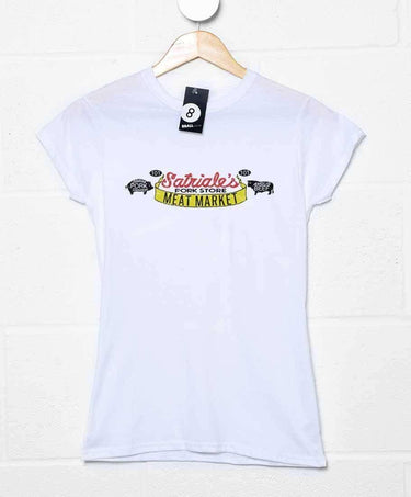 Satriales Meat Market Womens Fitted T-Shirt 8Ball